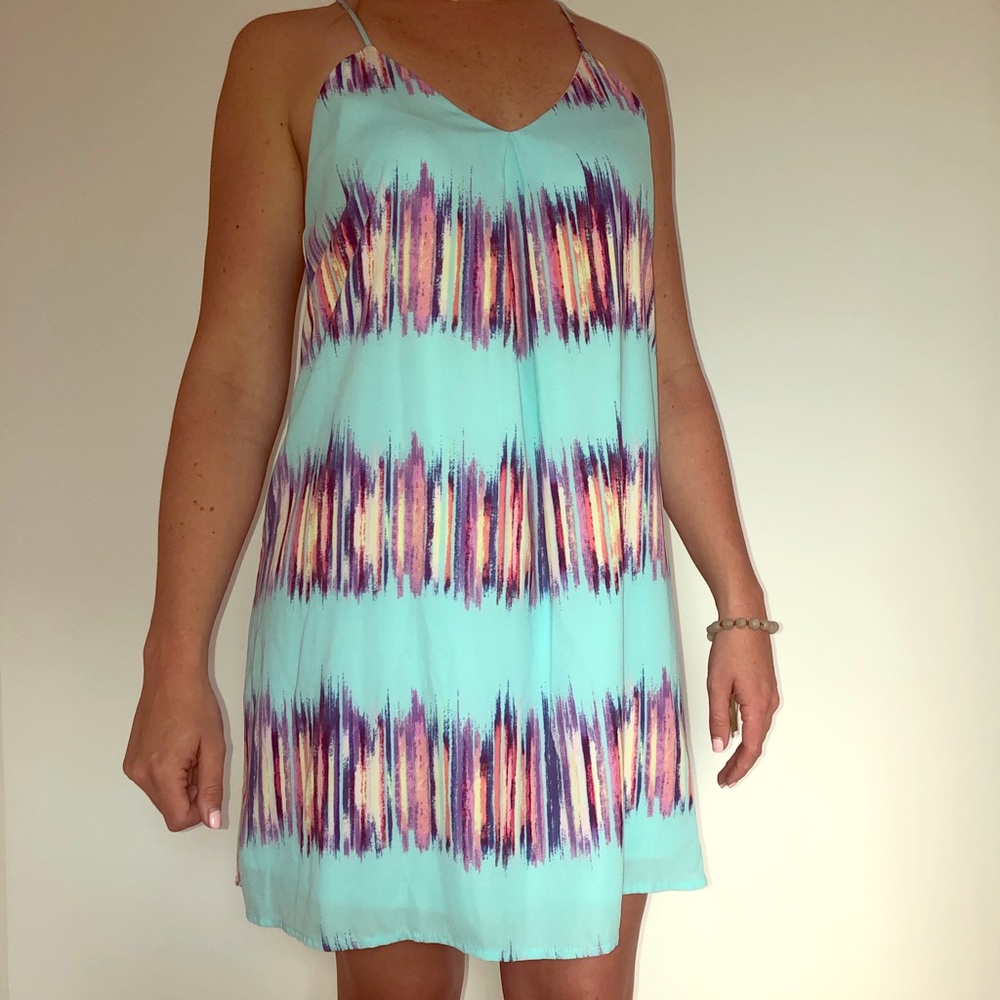 Multi color sleeveless dress